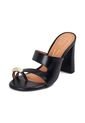 Sandalia Tacon Alto Mule Negro Vizzano de Vizzano