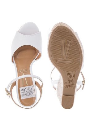 Sandalia Tacón Corrido Blanca Vizzano