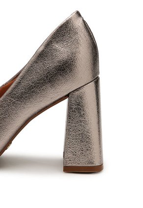 Tacón Alto Plateado Oscuro Vizzano