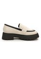 Mocasín Chunky Marfil-Negro Vizzano de Vizzano