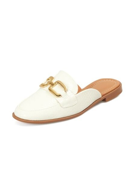 Slipper Baleta Zueco Blanco-Marfil Vizzano