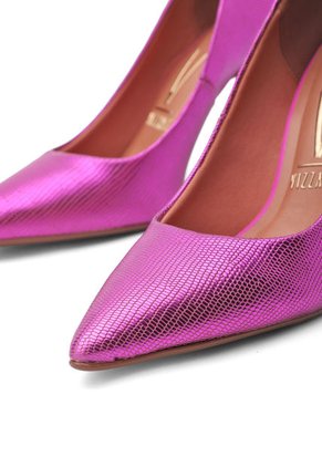 Tacón Alto Rosa Metalizado VIZZANO