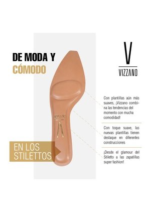 Tacón Alto Rosa Metalizado VIZZANO