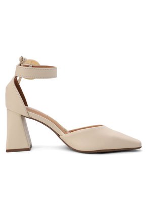 Tacón Medio Crema Vizzano