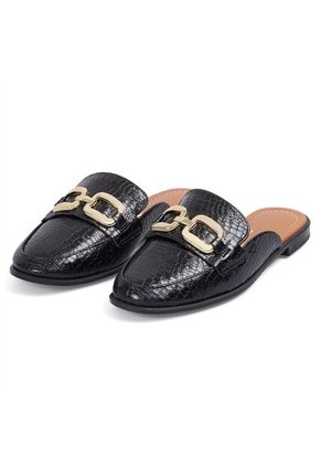 Slipper Baleta Zueco Negro Vizzano
