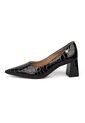 Tacon Medio Cuadrado Negro Croco Vizzano de Vizzano
