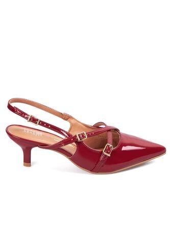 Tacon Bajo Rojo-Cereza Slingback Kitten Vizzano Vizzano
