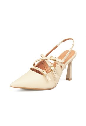 TACON ALTO PELICA CREMA DORADO VIZZANO