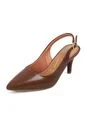 Tacon Medio Café-Capuccino Slingback Vizzano de Vizzano