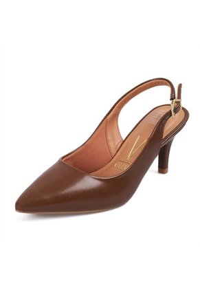 Tacon Medio Café-Capuccino Slingback Vizzano