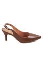 Tacon Medio Café-Capuccino Slingback Vizzano de Vizzano