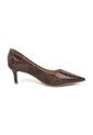 Tacon Stiletto Bajo Canela-Café Croco Vizzano de Vizzano
