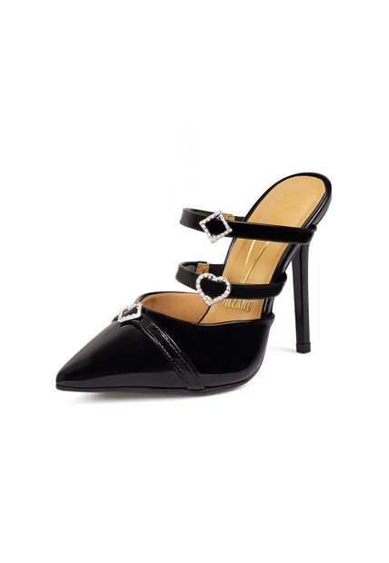 STILETTO ALTO NEGRO CRISTAL VIZZANO