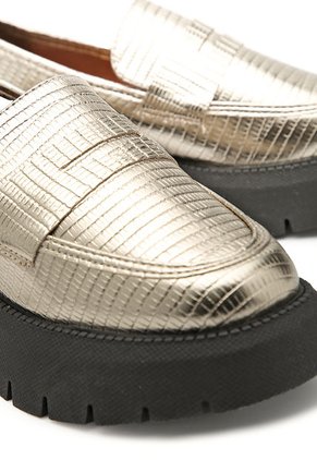 Mocasín Chunky Dorado-Negro Vizzano