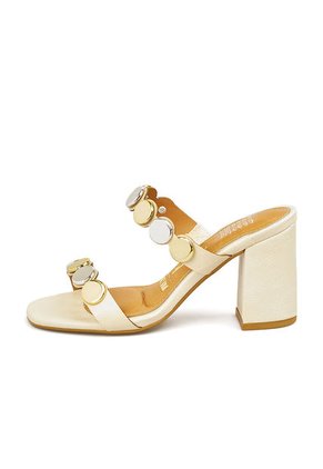 SANDALIA CALF MARFIL DOR-PLAT VIZZANO
