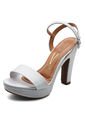 Sandalia Tacón Plateado Vizzano de Vizzano