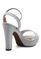 Sandalia Tacón Plateado Vizzano de Vizzano
