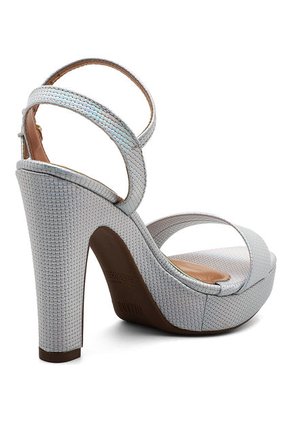 Sandalia Tacón Plateado Vizzano