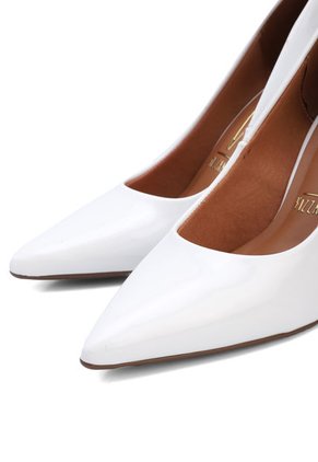 Tacón Alto Blanco-Dorado Vizzano