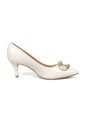 Tacon Stiletto Medio Marfil Dorado Vizzano de Vizzano
