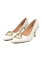 Tacon Stiletto Medio Marfil Dorado Vizzano de Vizzano