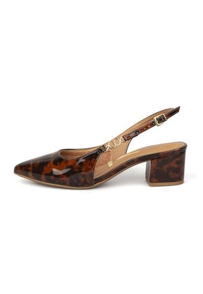 Tacon Medio Cuadrado Multi Negro Verniz Vizzano