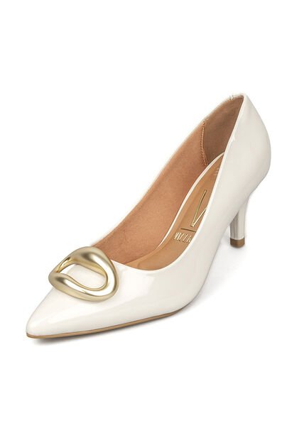 Tacon Stiletto Medio Marfil Dorado Vizzano