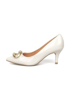 Tacon Stiletto Medio Marfil Dorado Vizzano