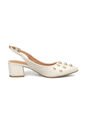 Tacon Bajo Cuadrado Slingback Mafil  Dorado Vizzano de Vizzano
