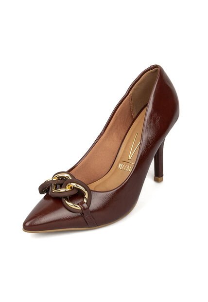 Tacon Stiletto Alto Rojo-Carmin Dorado Vizzano