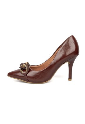 Tacon Stiletto Alto Rojo-Carmin Dorado Vizzano