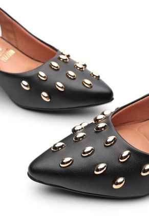 Tacon Bajo Cuadrado Slingback Negro Vizzano