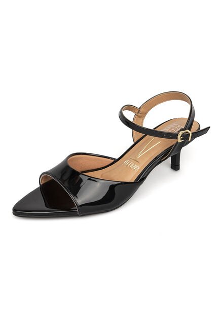 Sandalia Tacon Bajo Negro Vizzano