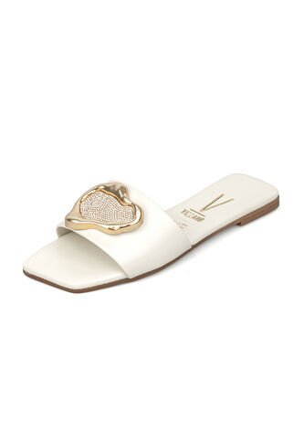 Sandalia Plana Marfil Dorado Napa G Vizzano Vizzano