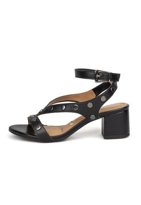 Sandalia Tacon Medio Negro Vizzano