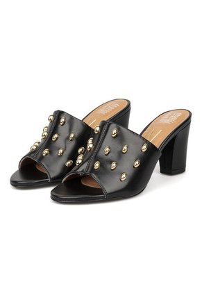 Sandalia Tacon Medio Negro Vizzano