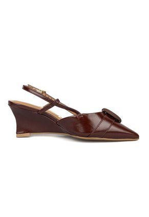 Tacon Alto Slingback Cuña-Corrido Rojo-Carmin Vizzano
