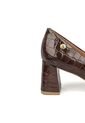 Tacon Medio Cuadrado Canela-Café Croco Vizzano de Vizzano