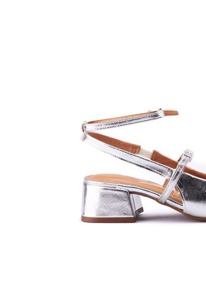 Tacón Bajo Plata Vizzano