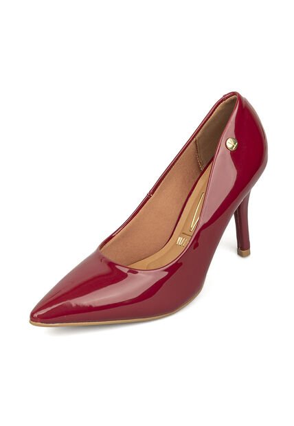 Tacon Stiletto Alto Verniz Rojo-Cereza Vizzano