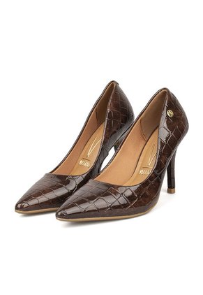 Tacon Stiletto Alto Canela-Café Croco Vizzano