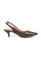 Tacon Bajo Slingback Croco Canela-Café Vizzano de Vizzano