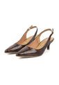 Tacon Bajo Slingback Croco Canela-Café Vizzano de Vizzano