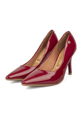 Tacon Stiletto Alto Verniz Rojo-Cereza Vizzano