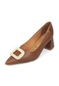 Zapato Tacón Alto Café Dorado Vizzano Bloque Oficina de Vizzano