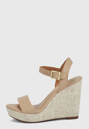 Sandalia Plataforma Beige Vizzano