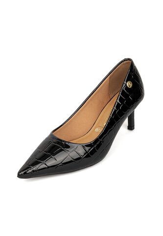 Tacon Stiletto Bajo Negro Croco Vizzano Vizzano