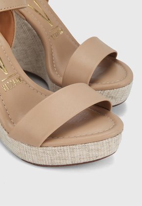 Sandalia Plataforma Beige Vizzano