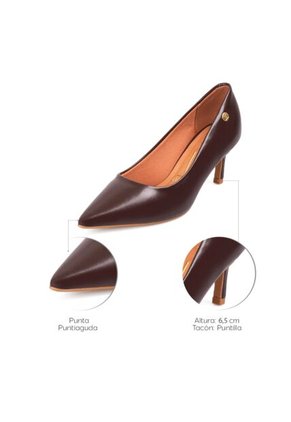 Tacon Bajo Café-Cacao Stiletto Kitten Vizzano