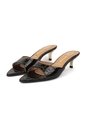 Sandalia Tacon Bajo Verniz Croco Negro Vizzano de Vizzano